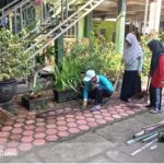 Ilustrasi kerja bakti di sekolah